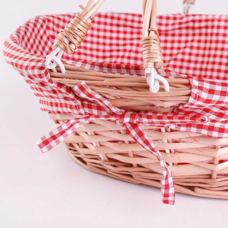 Vintiquewise Wicker Picnic Basket with Drop-Down Handles - Perfect as Gift basket for all Occasions QI003055R